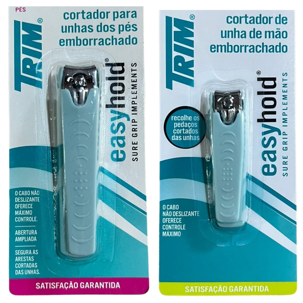 Kit Cortador De Unha Trim Pé E Mão Emborrachado Easyhold