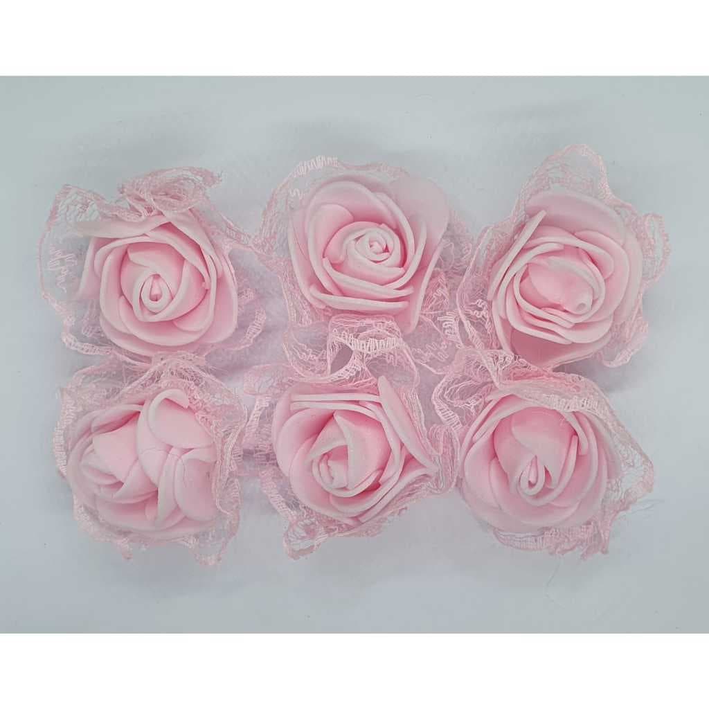 Botões de Rosa de EVA para Pet - Kit 10 Unidades 3x3 cm Penteado para banho e tosa - petshop