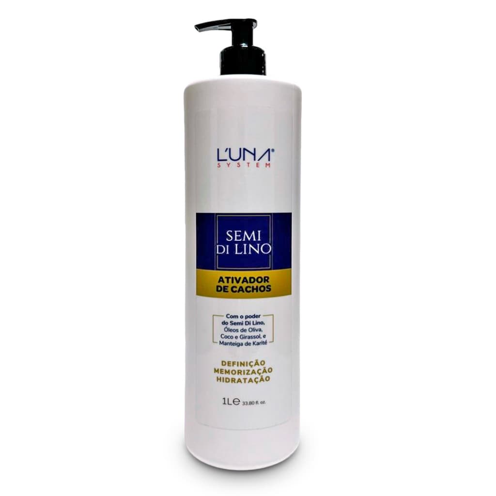 Luna System Ativador de Cachos Semi Di Lino – Definição e Hidratação – 1 Litro
