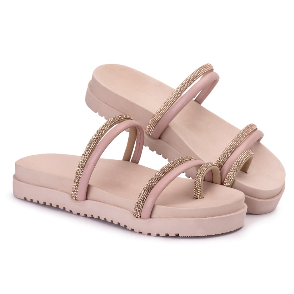 Sandalia birken feminina com tira strass solado anatomico confortavel macia lançamento