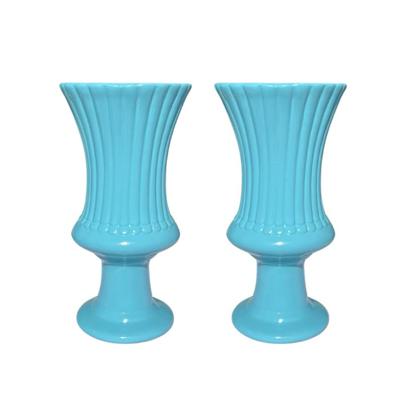 Vaso Para Decoração em Cerâmica Kit 2 Unidades Vaso Charme 29x14 Decoração Festa Aniversário Louça