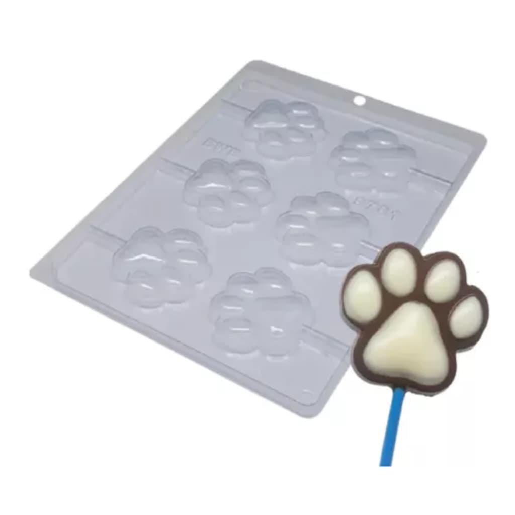 Forma Chocolate Acetato Bombom Pirulito Pata Dog 9781 Bwb