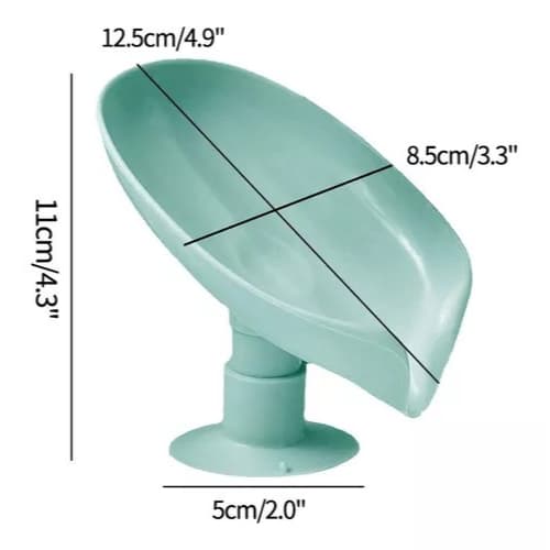 Porta Sabonete em Forma de Folha com Drenagem – Unidade ou Kit com 2 ou 4