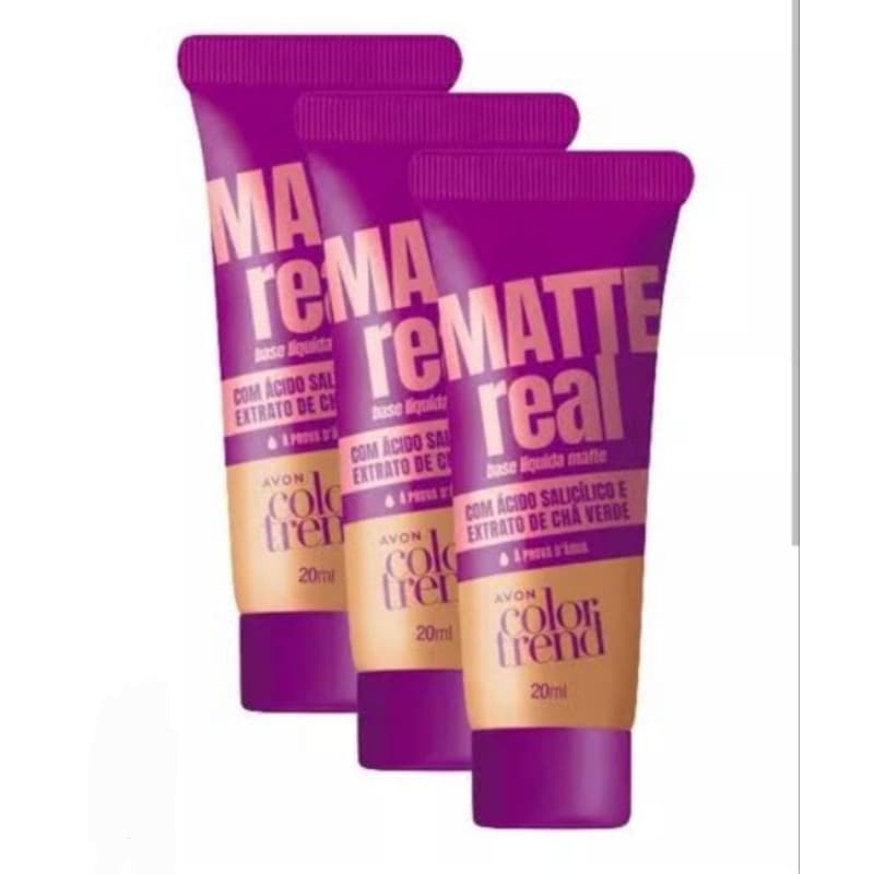 Base Líquida Matte Real Avon 20ml