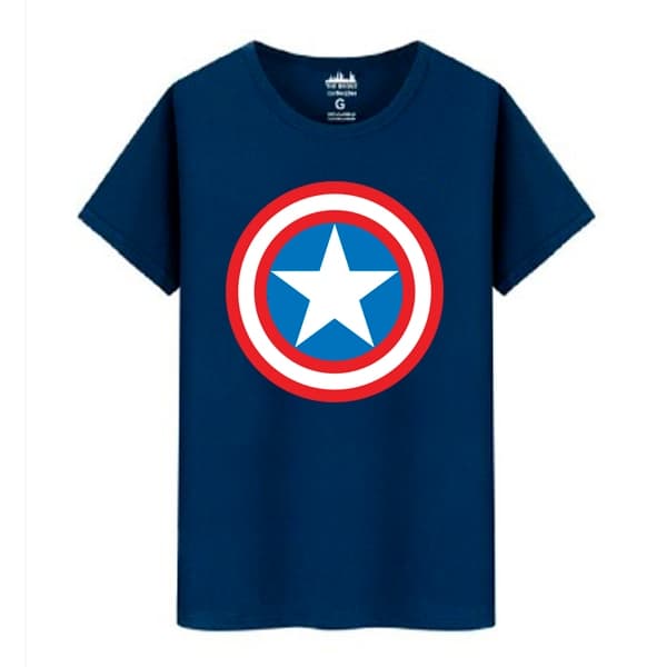CAMISETA INFANTIL E ADULTA  ESCUDO MARVEL CAPITÃO AMÉRICA 100% ALGODÃO