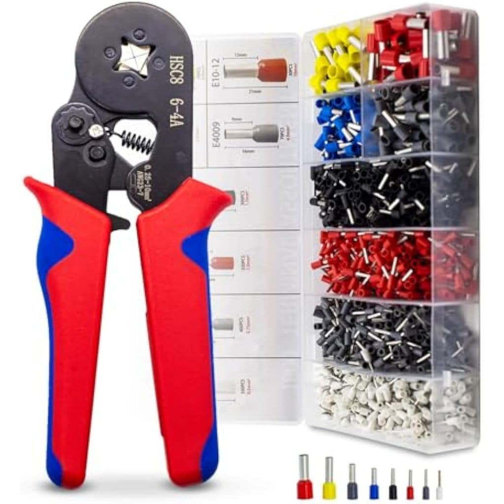 Terminal tubular de crimpagem Alicate HSC8 6-4 0.25-10mm ² Fio Crimper Mini Virola Crimper Ferramentas Kit Elétrico Doméstico