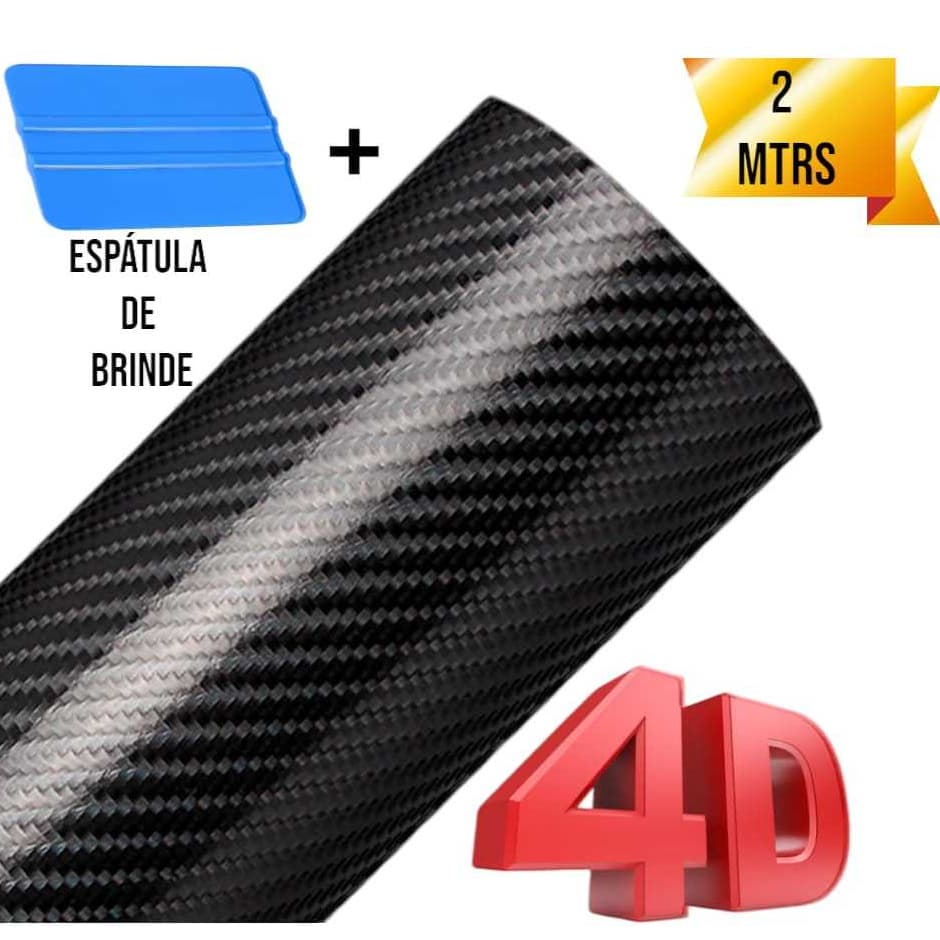 Adesivo Fibra De Carbono Envelopamento Capo Carro 2m X 40cm