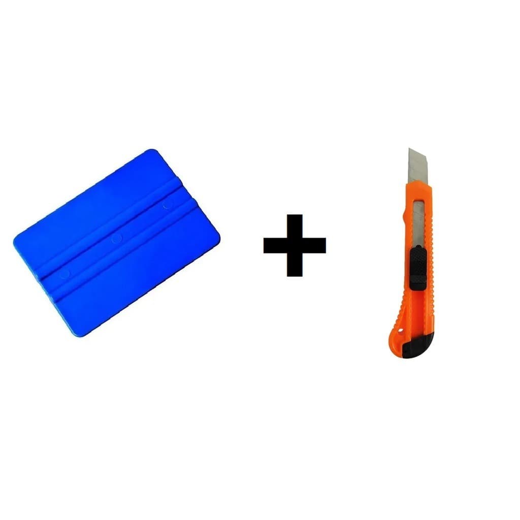 Espátula De Silicone + Estilete Para Aplicação Vinil Adesivo