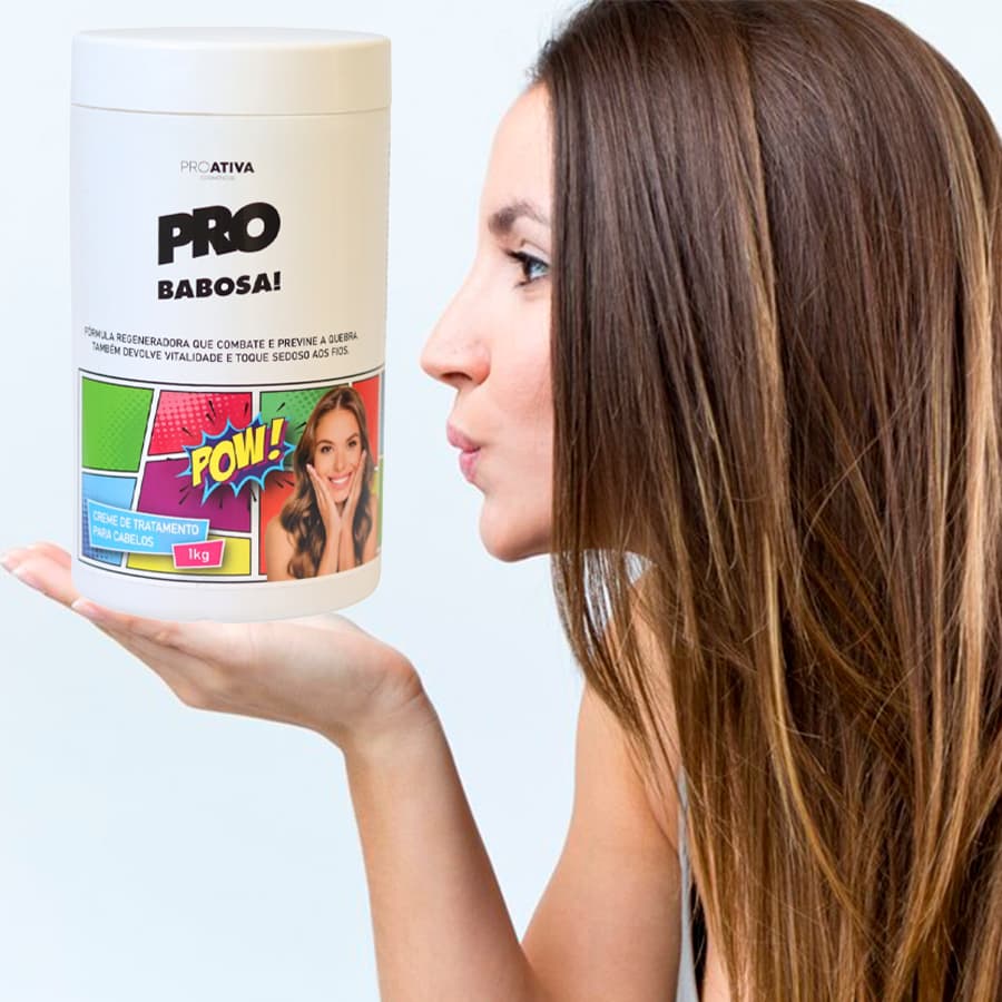Creme hidratação Cabelo 1KG PRO BABOSA Máscara hidratar cabelo