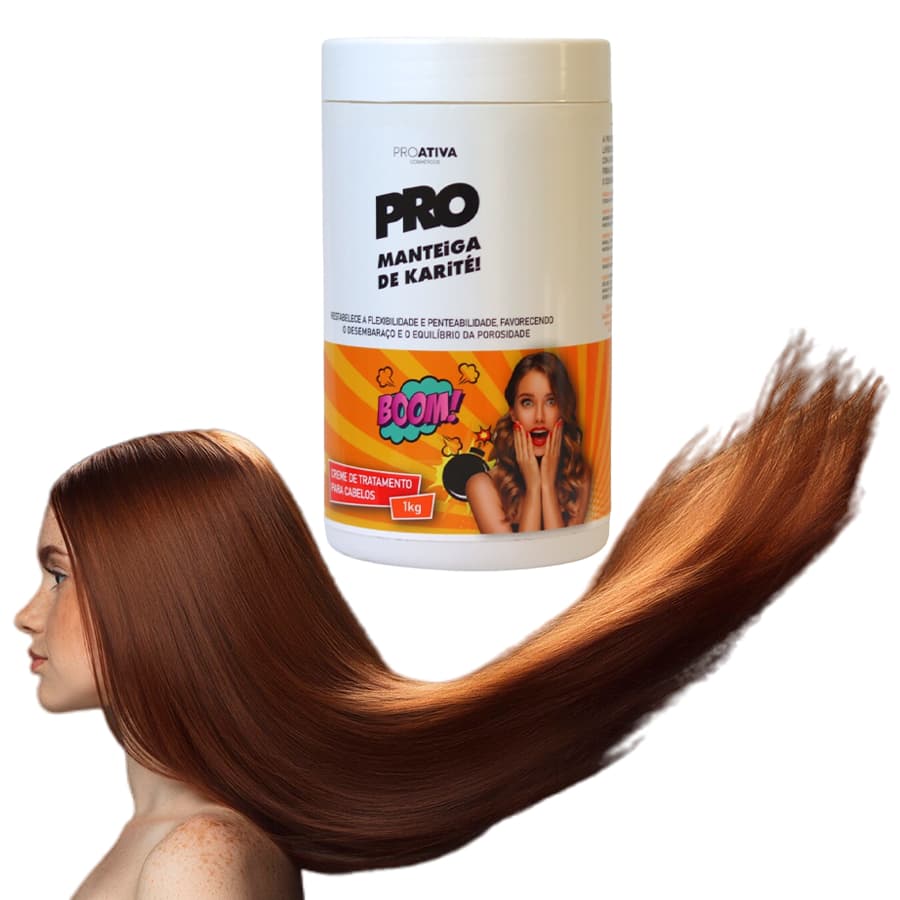 Creme Nutrição Cabelo 1KG PRO MANTEIGA DE KARITÉ Máscara tratamento capilar umectaçao