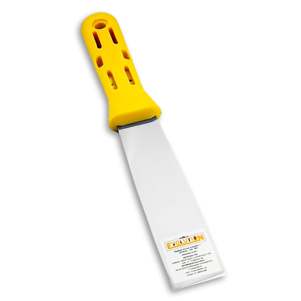 Espátula Inox Flexível Evolution 2,5 cm Cabo Plástico Efeito Decorativo Pintura Acabamento Ref 1001