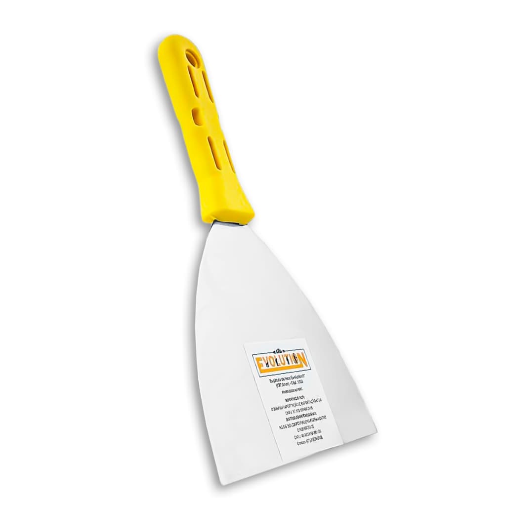 Espátula Lâmina Aço Inox Flexível Evolution 12,5cm Para Pintores Acabamento Profissional