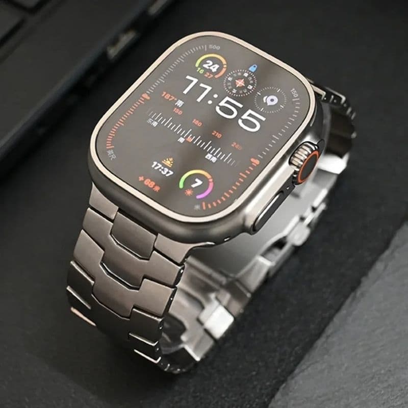 iWatch Relógio Inteligente em Aço Inoxidável, Notificações de Mensagens, Faz e Recebe Ligações