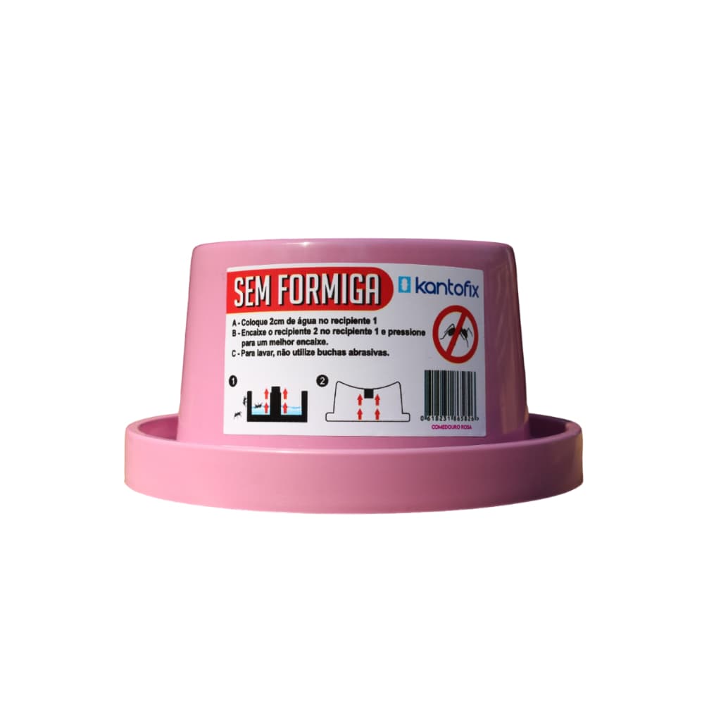 Comedouro Inteligente Elevado Anti Formiga Anti Refluxo Cachorro e Gato Melhor Custo Benefício Cor Rosa