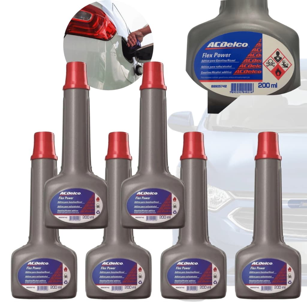Kit 6 Aditivos Para Combustivel Flex Acdelco 200Ml