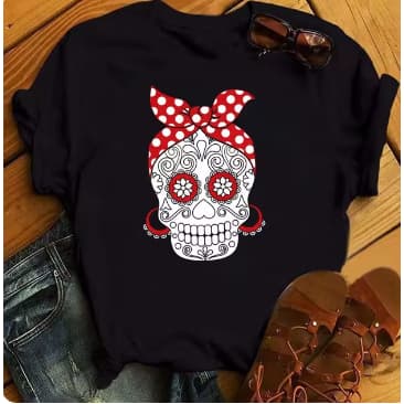 Camiseta Caveiras Varedas Estampas Panter 1 Novo!