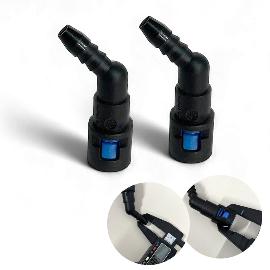 Conector Engate Rápido Mangueira Gasolina 8mm 45graus Plástico ABS Original