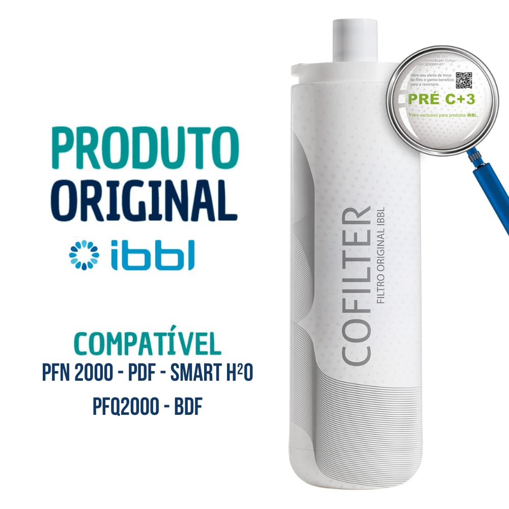 Refil Filtro Vela Pré C+3 Cofilter Purificador Bebedouro IBBL PDF PFN2000 BDF Original