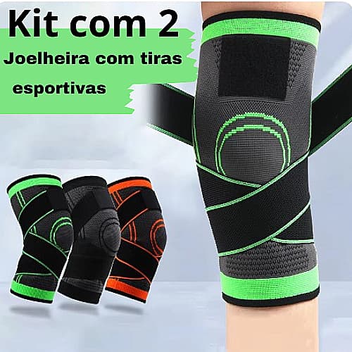 Kit com 2 ou 1 unid. Joelheira Ajustável, Estabilizador Patela, Alívio da Dor, Futebol, Basquete, Corrida, Crossfit elás