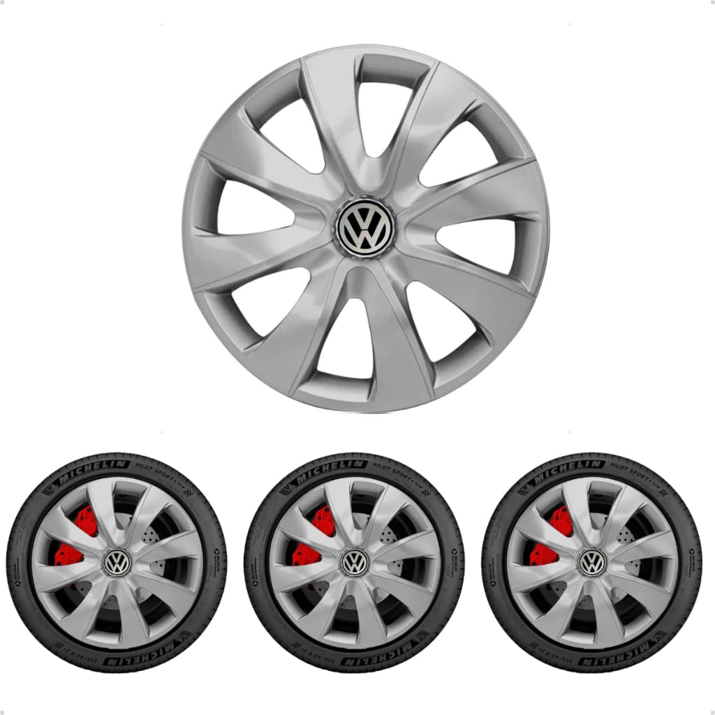 Kit 4 Calota Reforçada Prime Aro 14 Vw Gol G1 G2 G3 G4 G5 G6