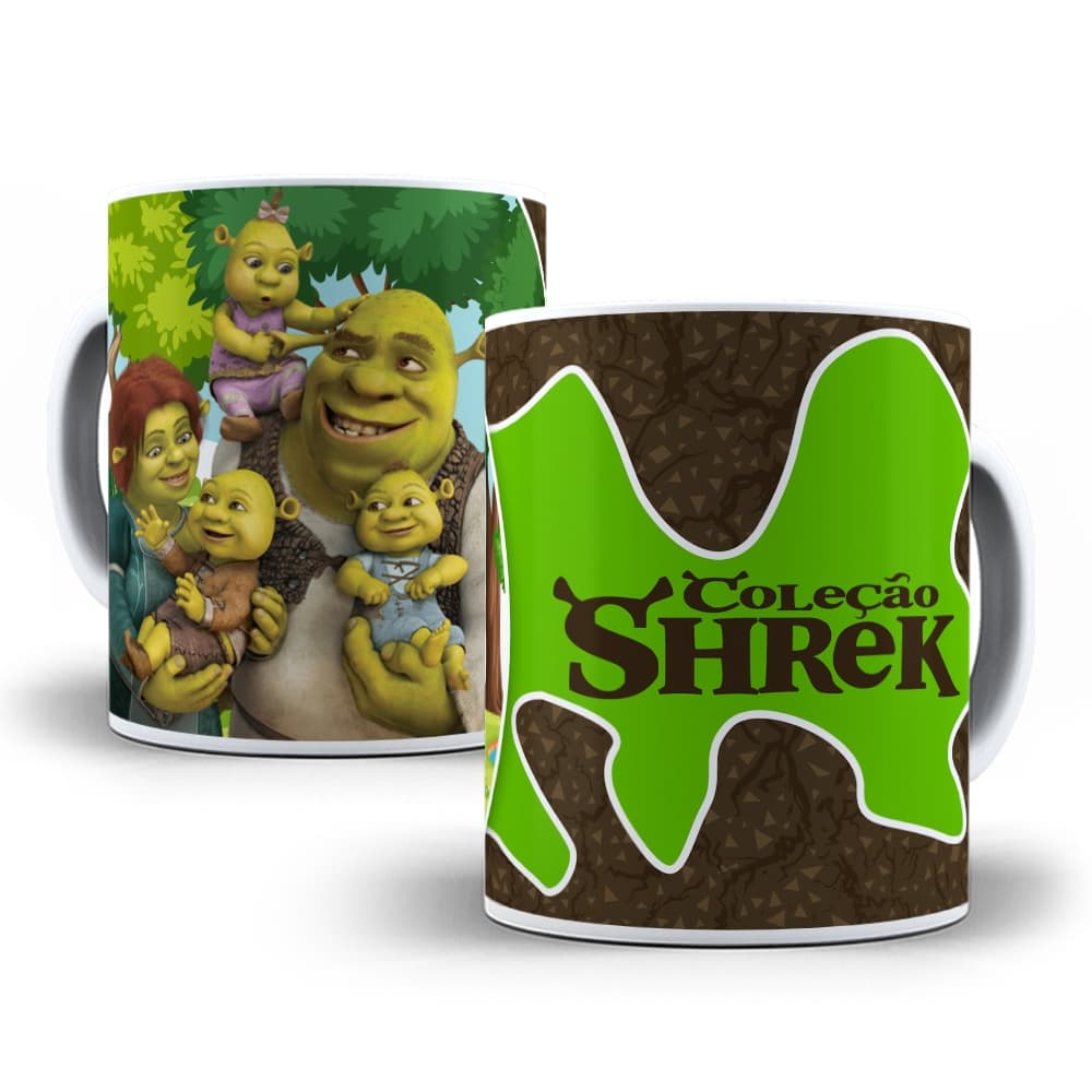 Caneca Personalizada Infantil Shrek Personagens Escolinha Crianças Presente Aniversario festa HD 658