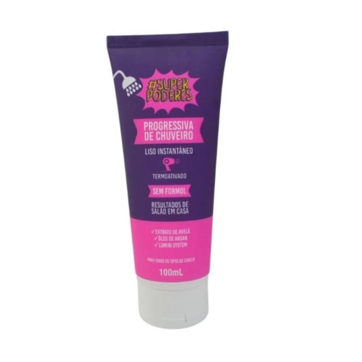 Progressiva de Chuveiro Sem Formol Termoativado - Super Poderes - Cabelo liso - Efeito Liso- Produto Premium.