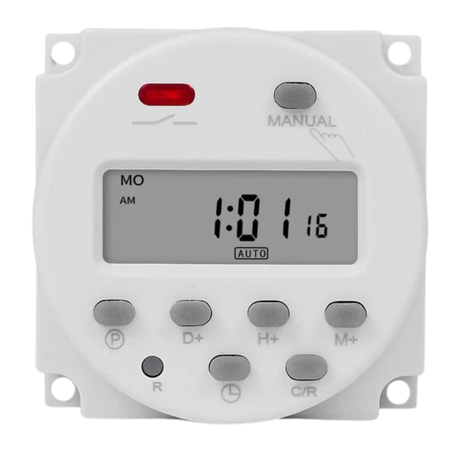 Timer Relé Temp Programável 16 Prog X 7 Dias 220v 12v 110v