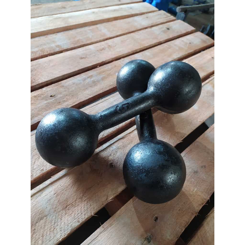 Par Pesos Halter 5 Kg Cada Pintado Exercício C/ 2 Un