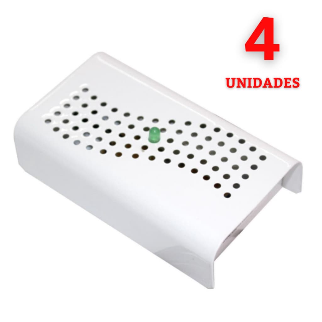 Anti Mofo Eletrônico R14 220V kit 4 unid. Branco Mofo, Anti-Ácaro e Fungos, Desumidificador Ca