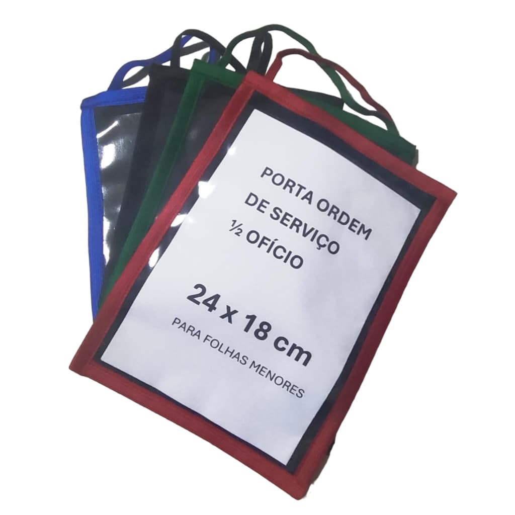 Porta Ordem de Serviço com Alça Meio Ofício Kit com 10 unidades
