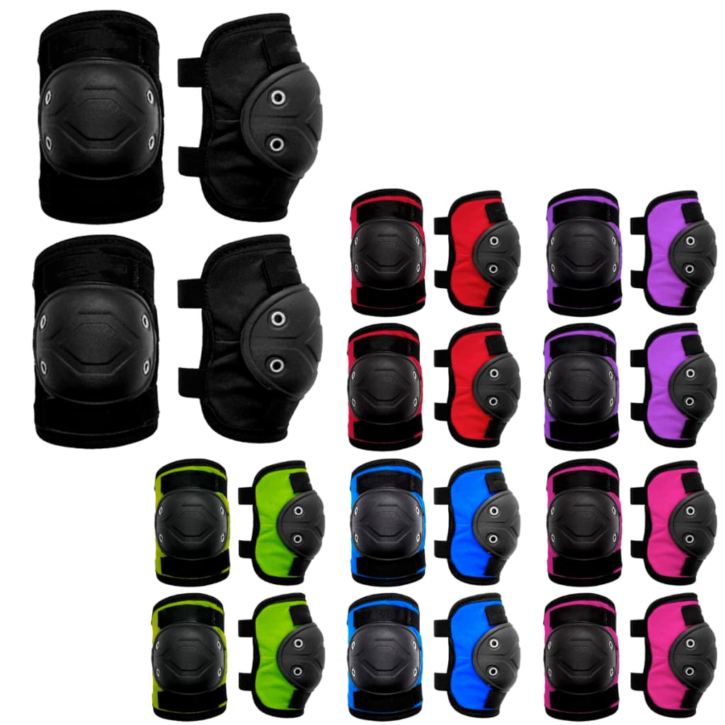 Kit Joelheira Cotoveleira RadFox Alta Qualidade Ajustável Coloridos Infantis