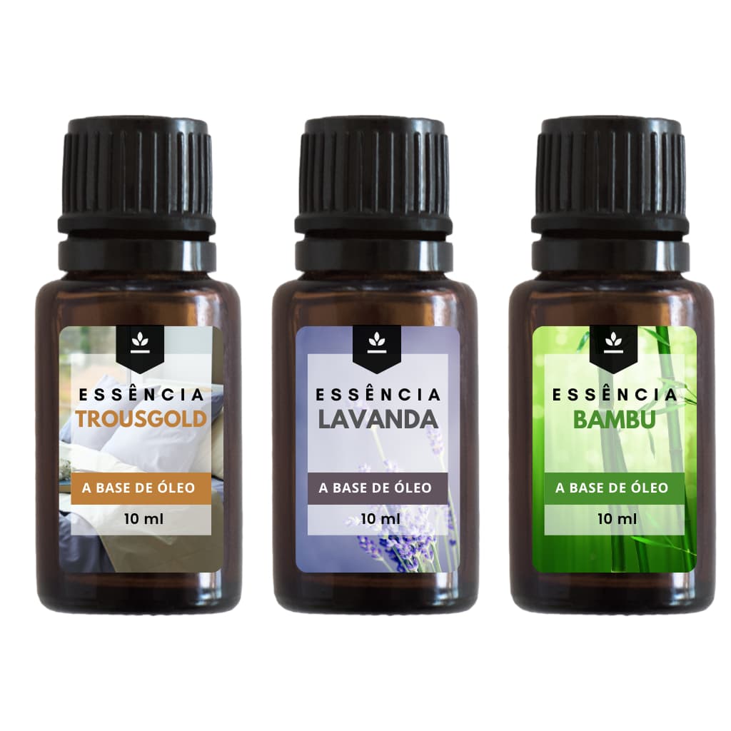 Essência Bamboo Lavanda e Trousgold  Para Aromatizador e Difusor de Ambiente 10ml - A Base de Óleo