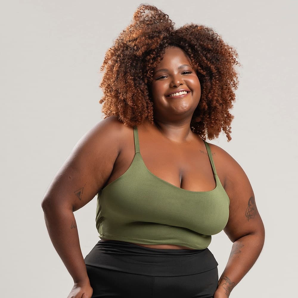 Top Plus Size Feminino Fitness Sem Costura - Forro Duplo, Academia, Conforto e Segurança