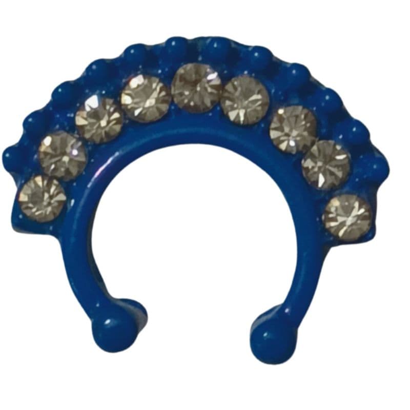 Piercing de Septo Falso de Pressão Fake Strass Brilhante Nariz colorido