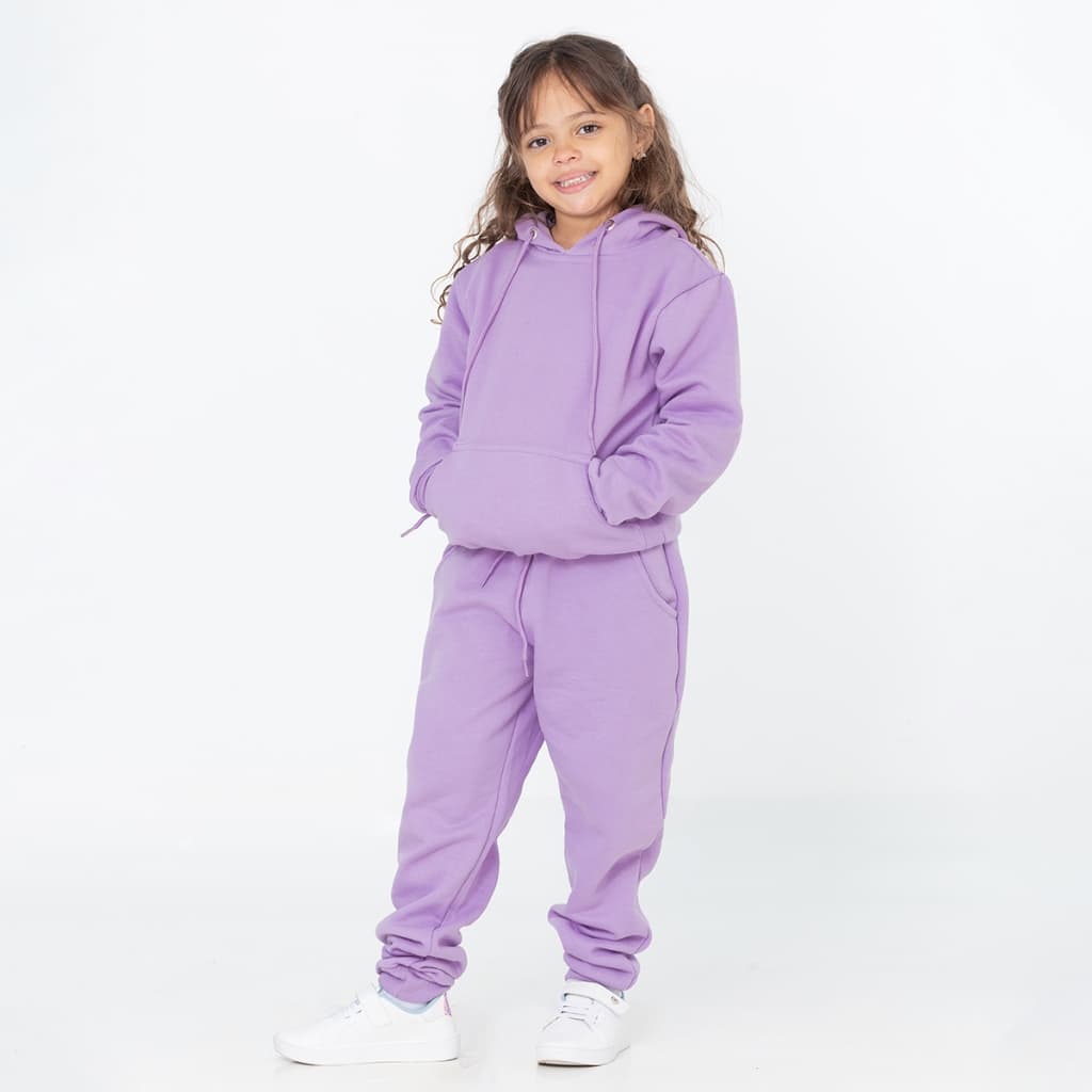 Conjunto Moletom Infantil Menina Menino blusa de frio Capuz calça punho