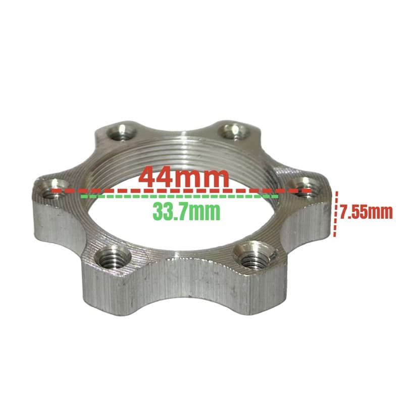 Adaptador de Alumínio Bike NIPARTE 44mm Para Reforço de Disco de Freio Em Cubo Rosca Catraca Para Bicicleta