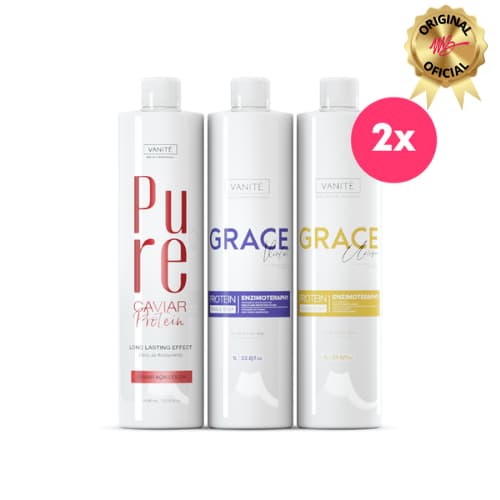 2 Grace Unique 1000ML + 2 Grace Violet 1000ML + 2 Pure Caviar 1000ML