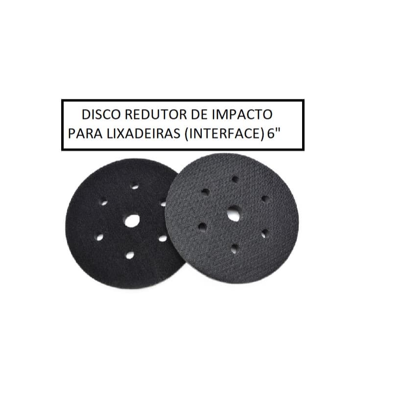 2 Unidades Redutor De Impacto Interface Hookit 6 Polegadas