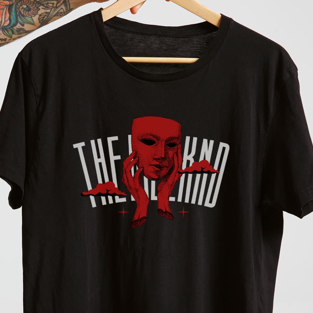 Camiseta Show The Weeknd Mask Mascara malha Premium 100% algodão Unissex