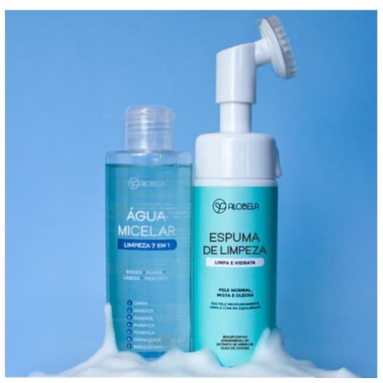 Espuma de Limpeza Facial e Agua Micelar Alobela