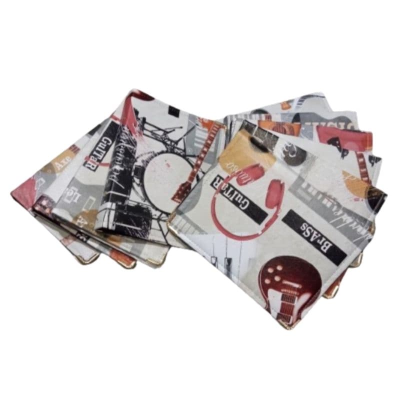 Kit com 10 Pastas Médias Estampada Música, Número 3, Para Hinos e Grupos de Louvor