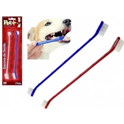 Escova De Dente Limpeza Tártaro Mau Hálito Do Cachorro 2(DUAS) PEÇAS (A MELHOR DO MERCADO) XINGU
