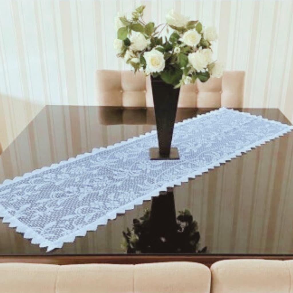 Caminho De Mesa De Renda Passadeira 1,38x40cm - Elegance