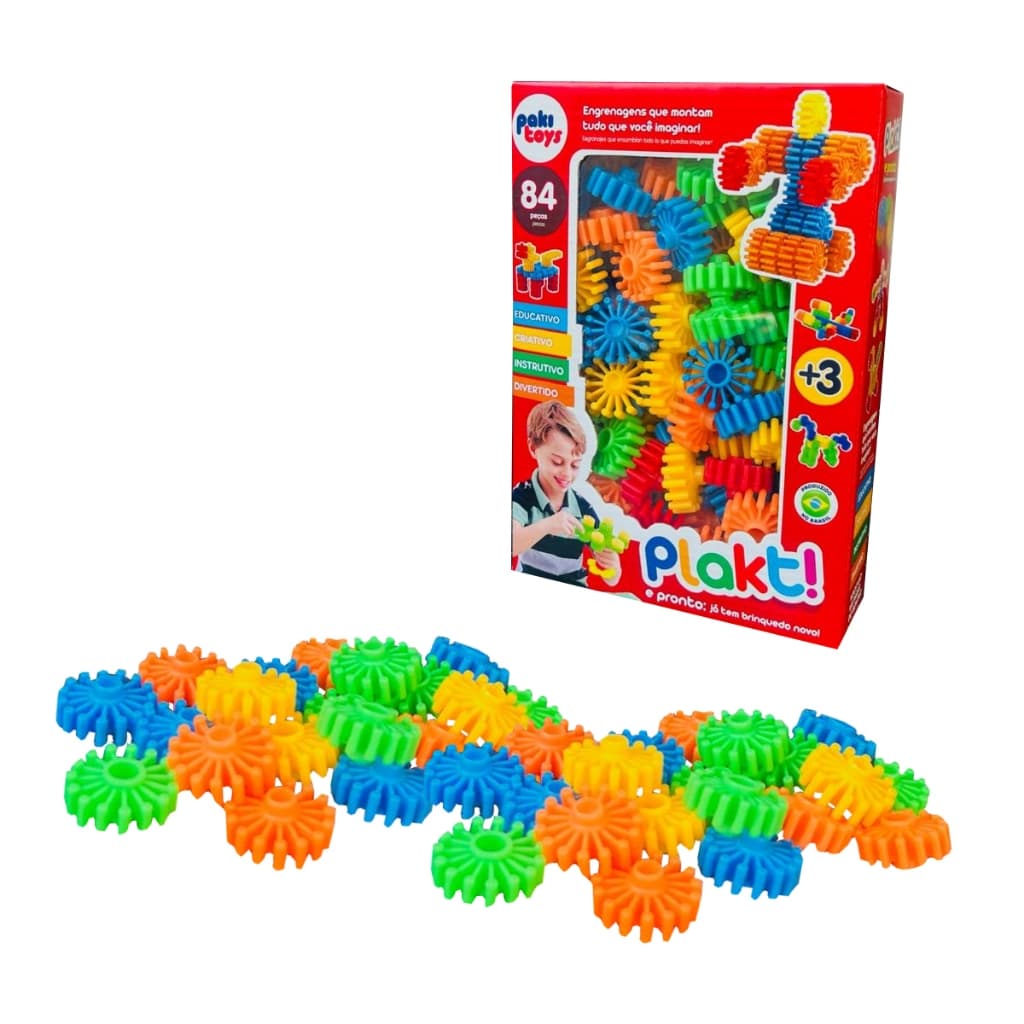 Blocos De Montar Coloridos Com 82 Peças