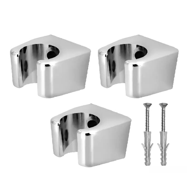 Kit 3 Suporte Para Mangueira Chuveiro Ducha Higiênica Bidê Abs Cromada