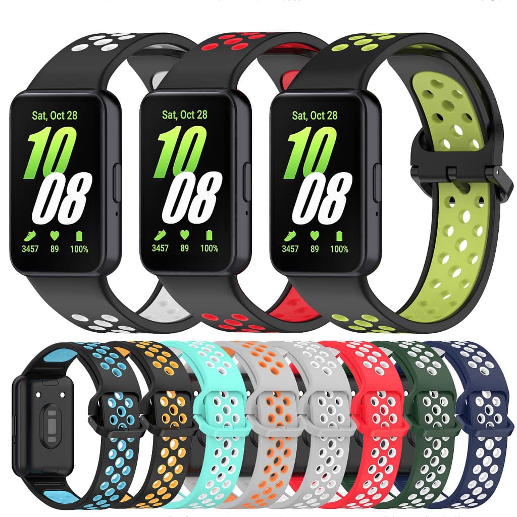 Pulseira Sport Com Furo Silicone para Smartband Samsung Galaxy Fit 3 Sm-R390