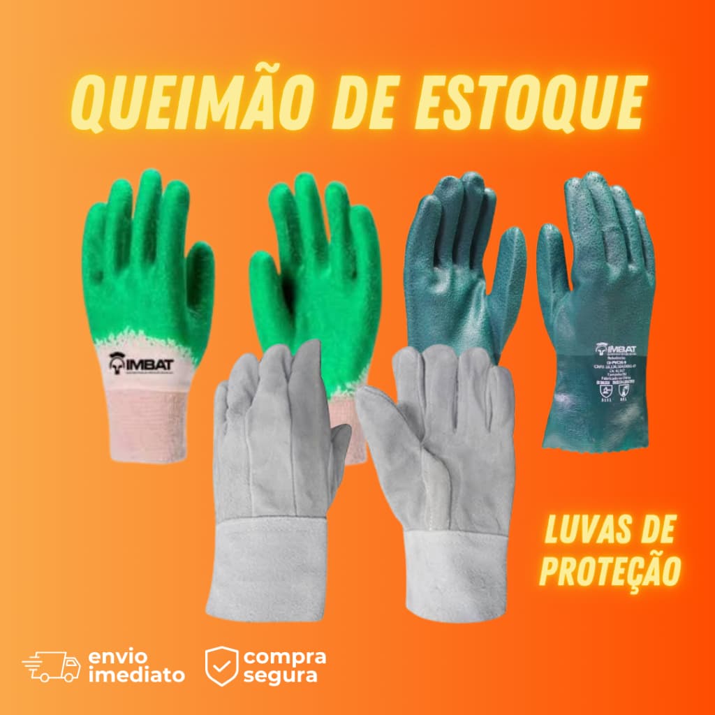LUVAS PVC RASPA MALHA TRICOTADA E.P.I. ENVIO IMEDIATO