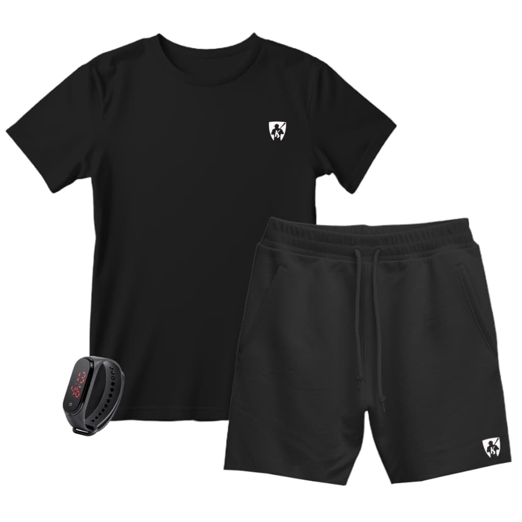 Kit Infantil Camiseta Menino e Short Moletinho + Brinde