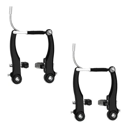 Par Freio V Brake Nylon C/ Sapata Orbital Preto Bicicleta