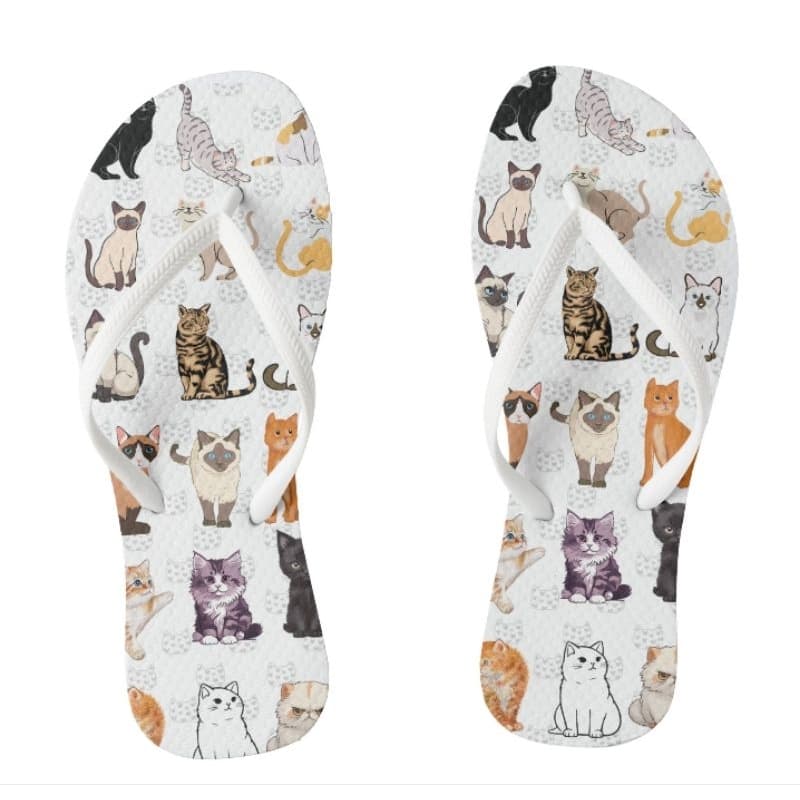 Chinelo Gatinhos Fofos Gato Fofinho Mãe Pai de Gato Gateira